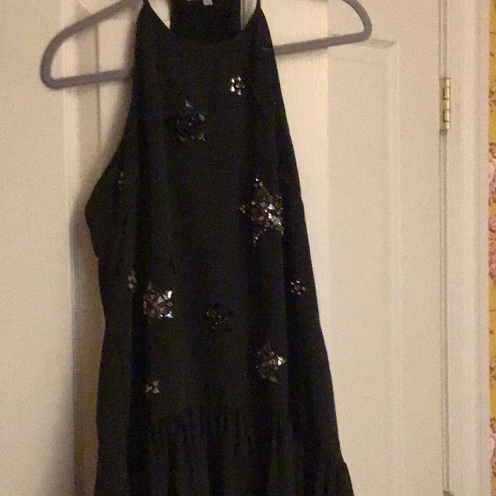 Black midi party dress